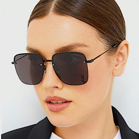 Saint Laurent Monogram 58MM Square Sunglasses in black - Picture 1 of 15